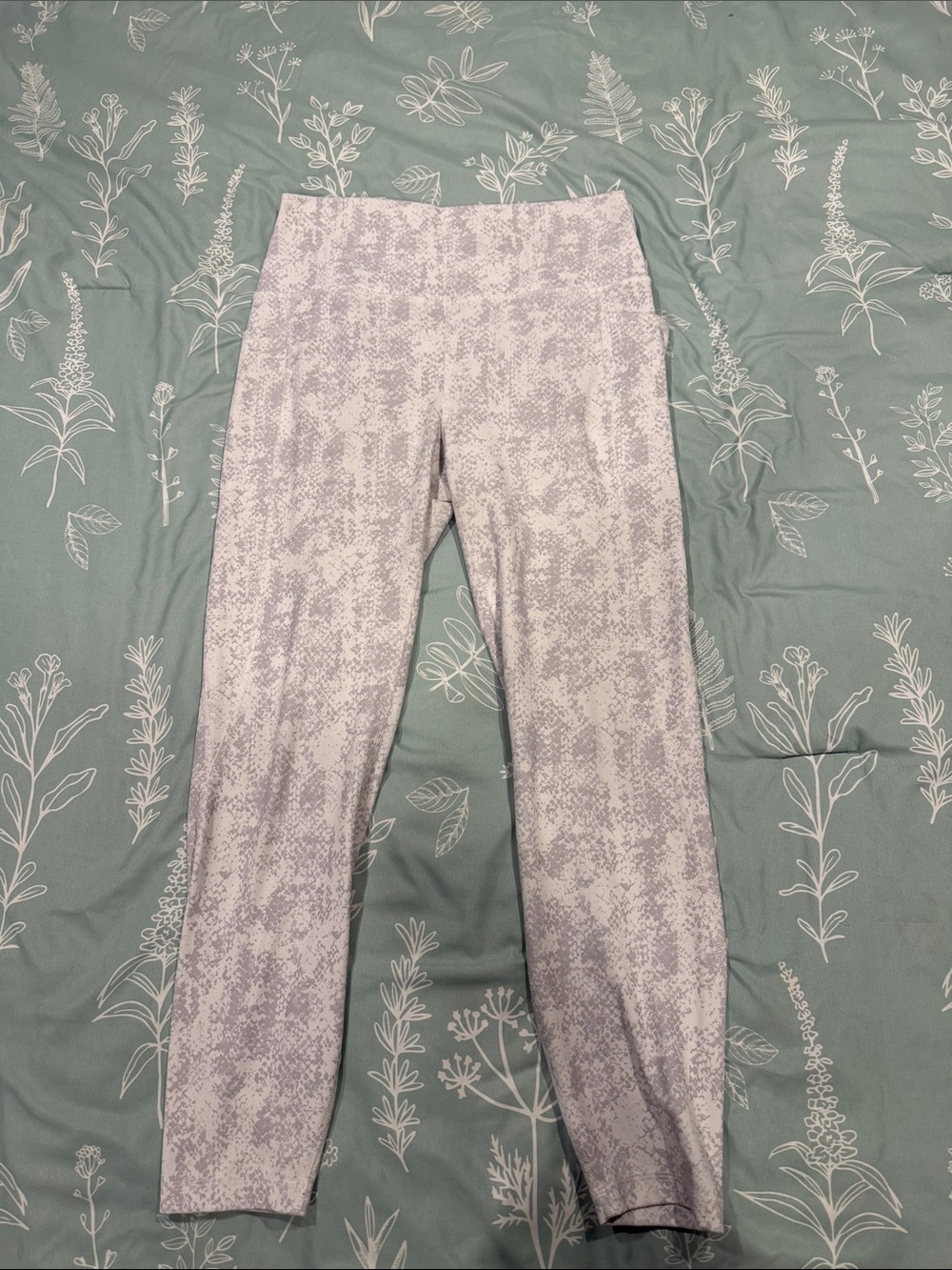 RBX Light Gray Snake-Print High Waist Leggings
